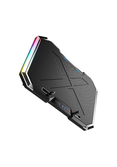 Dizüstü Bilgisayar Soğutucu Stand Tipi Aydınlatma Efektleri Dizüstü Bilgisayar Soğutma Ped Çift Bağlantı Portları Spinal Bakım İçin Yükseklik Ayarı