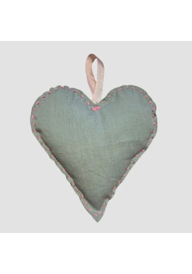 Uretti - Gamze 4416 El Yapımı Kalpli Dantelli Lavanta Tanecikli Kese 13cm - Açık Pembe