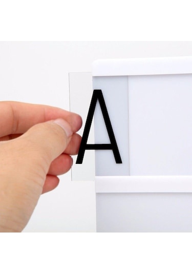 Işıklı Harfli Dekoratif Led Pano Lightbox Küçük Beyaz