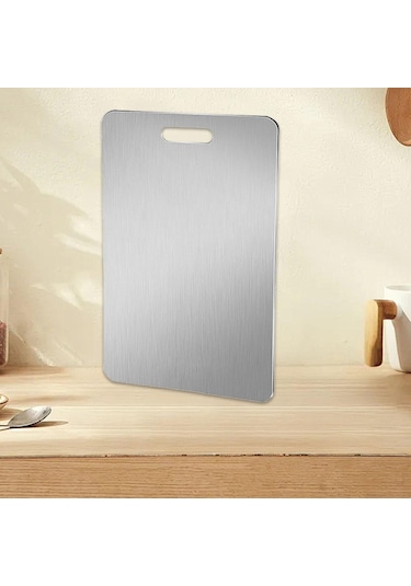 Suntek Paslanmaz Çelik Kesme Tahtası Pizza Bisküvi Büyük