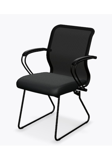 Ergolife Sit 8 Bekleme Koltuğu Bel Destekli, Fileli, Siyah, Toplantı Sandalyesi - Ed.57.1.6a5 Siyah