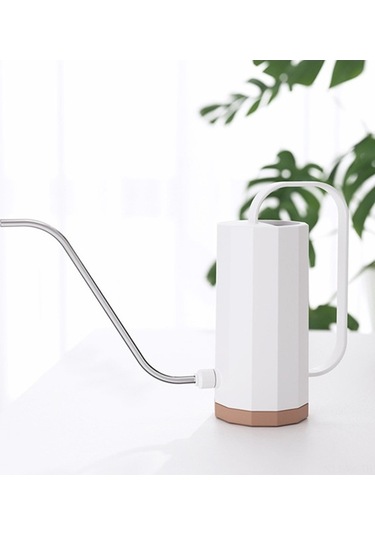 Pazly Plastik Bahçe Sulama Karesi, Uzun Eğimli Ağızlı, Hafif Ve Leak-proof, İç Ve Dış Bahçe Bitkileri İçin, Kuzey Avrupa Stili Beyaz