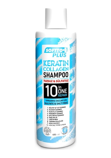 Softto Plus Keratın & Collagen Tuzsuz Şampuan 400 ML