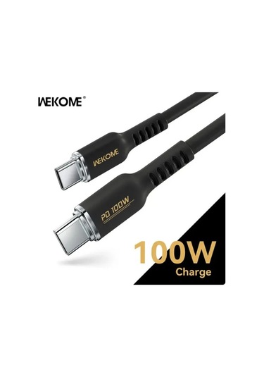 Wekome 100w Type-c Hızlı Şarj Kablosu iPhone Uyumlu, Uyumlu, 15/xiaomi/samsung İçinkoyu Gri1m