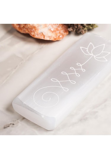 Selenit Lotus Temalı Doğal Taş