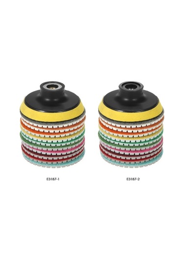 Pazly 11 Parçalı Set 3 İnçlik Elmas Su Öğütme Pedi - Granit Mermer İçin Islak Parlatma Pedi