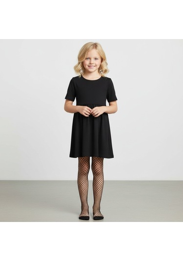 File Kız Çocuk Külotlu Çorap Siyah