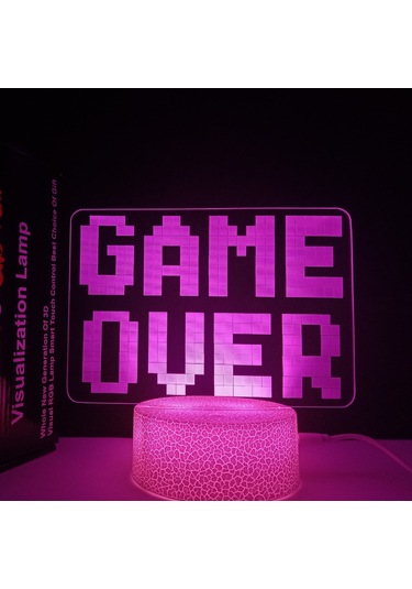 Yaratıcı Hediye Oyun Odası Dekorasyonu Gece Lambası Çatlak Modeli Çatlak Tabanı Oyun Ov Çatlak Tabanı Oyun Ov Çok Renkli