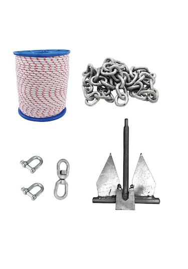 Tekne Çapa Seti. Tekne Ve Bot Çapası. Kombine Hazır Set 6kg Set