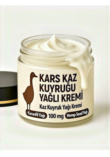 Kars Kaz Yağı Kuyruk Yağlı Masaj Kremi Jel 100 Mg Hemp See Oil,ardıç,karanfil,biberiye Yağı Içeren Masaj Kremi Jel