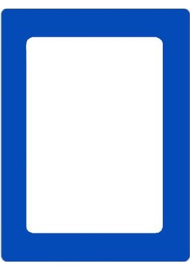 Mavi Kullanışlı Fotoğraf Duvar Etiketi Manyetik Süreç Bükülme Serbestçe Dekoratif 10ınch Single Layer