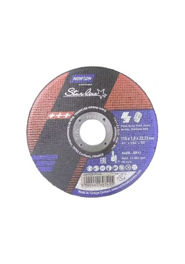 Norton 115x6.0 Mm Metal Taşlama Taşı Starline 66252837263 5 Adet