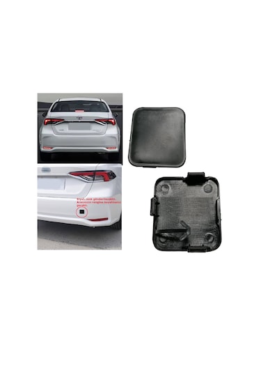 Volhast Toyota Corolla 2019 - 2024 Arka Tampon Çeki Demir Kapağı