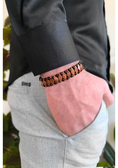 Kuka Bileklik Unisex Model Bileğe Göre Ayarlanabilir Unisex Model Bt010 Kahverengi