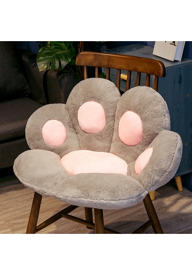 Kedi Paw Sandalye Minderi Güzel Kedi Paw Yastık Kedi Paw Şekli S-2 Ekru