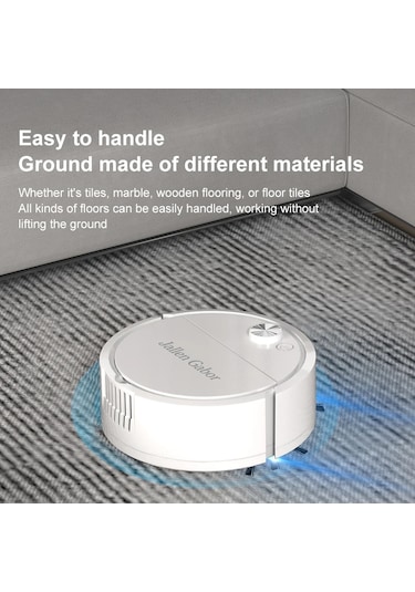 3 In 1 Akıllı Süpürme Robotu Ev Mini Süpürgesi Süpürme Ve Vakumlama Ev Black Siyah
