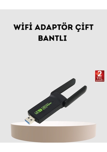 Ultratekno Dual Band Wifi Adaptör 1200 Mbps, Usb 3.0, Çift Ante