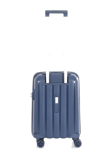 Mçs Bavul Orta Ve Kabin 2li Set Kırılmaz Silikon Valiz V305 Laci Lacivert