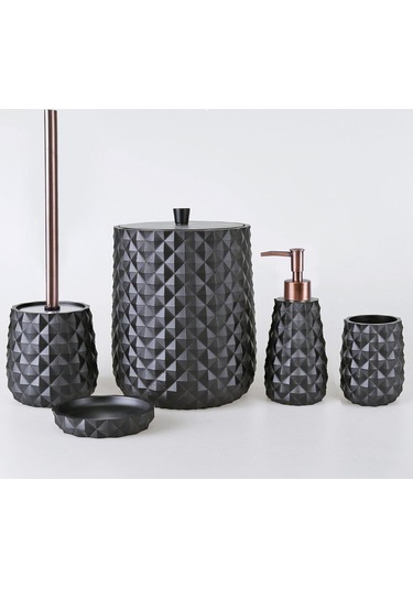 By Selim Piramit Siyah Banyo Seti Siyah