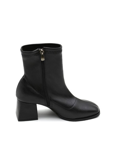 2001 De Scario Kadın Deri Bot Siyah