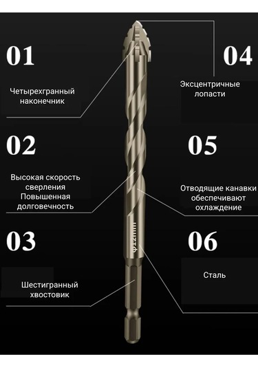 Alicia&bro Yüksek Sertlikte Evrensel Matkap Uçları Mermer Beton Metal10 314980477