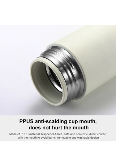 500ml 316 Paslanmaz Çelik Termos Bardak Şık Bardak Beyaz