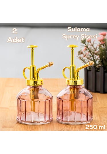 Perotti 15733 2li Mor Vintage Cam Bitki Sulama Şişesi Sulama Kabı