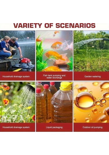 Xuweiwei 1 Set Elektrikli Matkap Su Pompası Ev Ve Dış Mekan Kullanımı İçin Yükseltilmiş Taşınabilir Hızlı Su Akışı