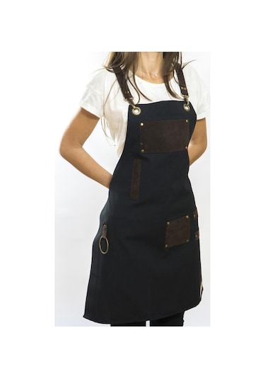 Barista Cafe Restaurant Şef Monapron Ghiberti Siyah Önlük (403937859)