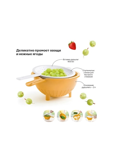 Tupperware Çiftlü Süzgeç 388241484 Turuncu