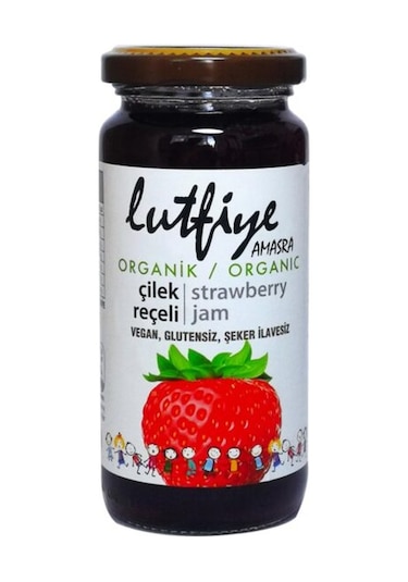 Organik Lütfiye Amasra Çilek Reçeli 280 Gr