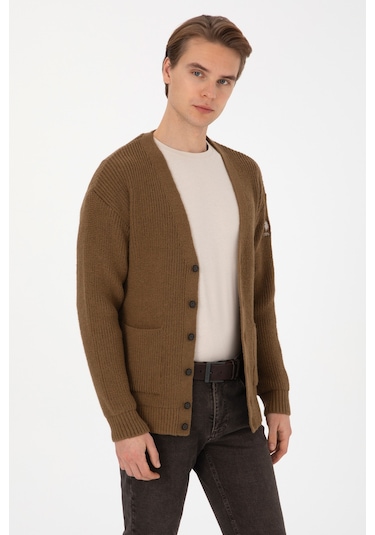 U.s. Polo Assn. Erkek Haki Hırka Triko 50314960-vr027 Hakı