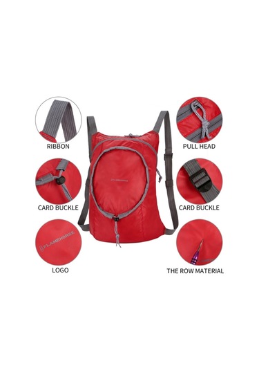 Sones Naylon Su Geçirmez Katlanabilir Hafif Depolama Katlanır Sırt Çantası Turuncu