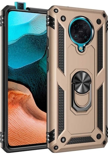 Xiaomi Redmi K30 Pro Kılıf Zore Vega Kapak Gold