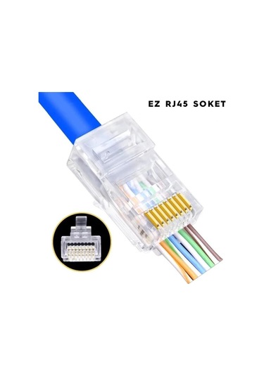 Alfanet Ez-rj45 Yeni Nesil Cat6 Konnektör 100'lü Paket