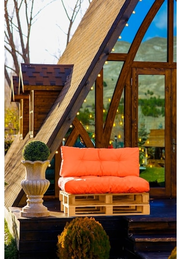 Dekosoy Dış Ve Iç Mekan Palet Minderi Takımı - Turuncu