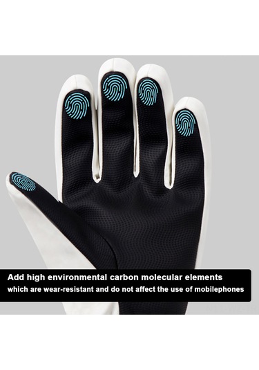 Wezone Kışlık Rüzgar Geçirmez Ve Dokunmatik Ekran Uyumlu Kayak Eldiveni - Siyah Xl Siyah