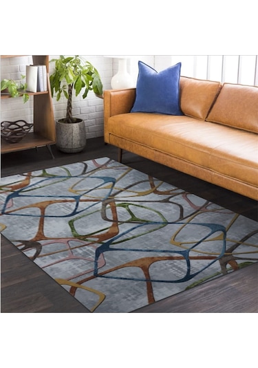 Multi Gri Kaymaz Tabanlı Kesme Yolluk Koridor Mutfak Salon Halısı