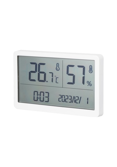 Youtek Ev İçi Evcil Kullanıma Yüksek Hassasiyetli Lcd Ekranlı Sıcaklık Ve Nem Ölçer - Beyaz Cr2032 Pil İle Teslim Beyaz