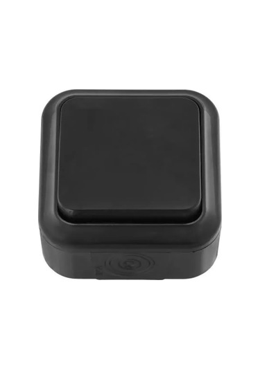 Bylectrıca Tek Tuşlu Yüzey Montajlı Anahtar, Ip54, Siyah 235462160