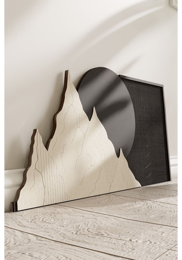 Dekoratif Minimal Manzara Tasarımlı Ahşap Tablo