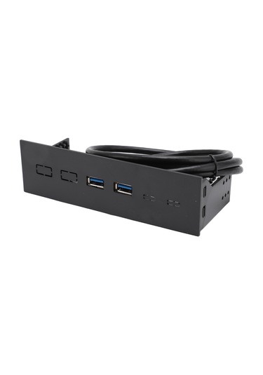 Xindoker 5.25 İnç Bilgisayar Ön Paneli Hubu, Usb 3.0 Çift Port, 5gbps Hızlı Transfer, Optik Sürücü Bölgesi Genişletme, Abs Malzeme