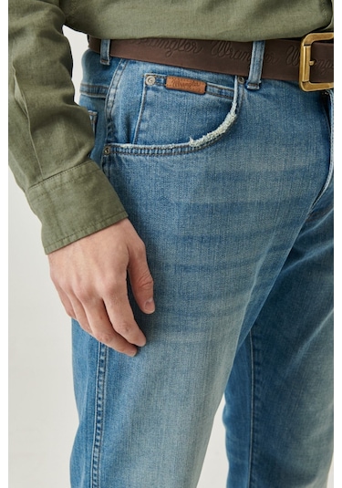 Wrangler Erkek Texas Slim Fit Dar Kesim Normal Bel Esnek Pantolon 673w12s004 Lacivert