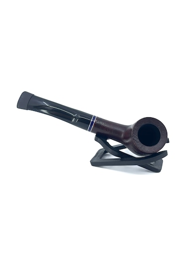 Dapper Half Bent Billiard Briar Gül Kökü 9 Mm Filtreli El Yapımı Pipo - 2645