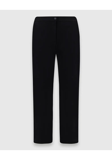 Büyük Beden Düğmeli Pantolon Gala-xi Siyah