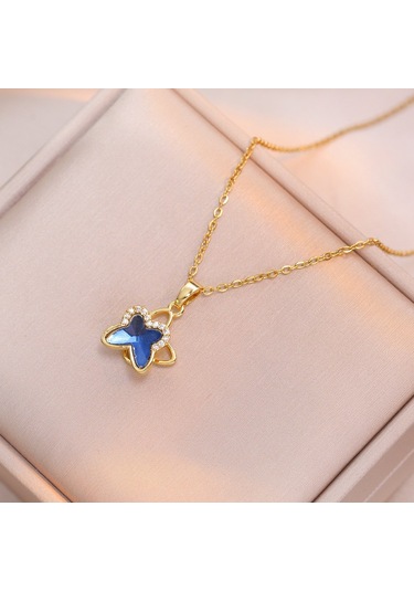 Bayan Kolye: Moda Estetiği Titanyum Çelik Kolye No.299 Çok REnkli