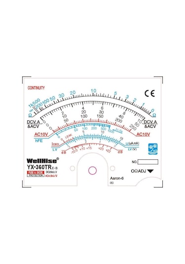 Wellhise Yx360 Treb Analog Multimetre Ölçü Aleti Avometre N11.1363