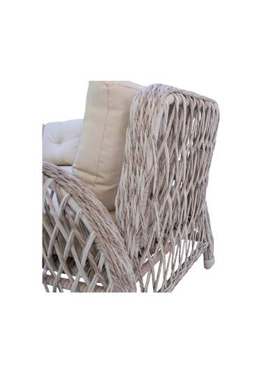 Mira Rattan Bahçe Oturma Grubu 3+1+1 Sehpalı Bahçe Takımı