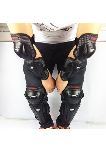 Shenzhen Xin Xin 4 Adet/sn Motosiklet Diz Ve Dirsek Koruyucu Pedler Motokros Pateni Diz Koruyucuları Sürme Koruyucu Dişliler Pedleri Koruma Siyah