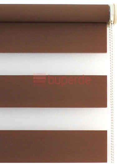 Buperde Kahverengi Eko Zebra Stor Perde